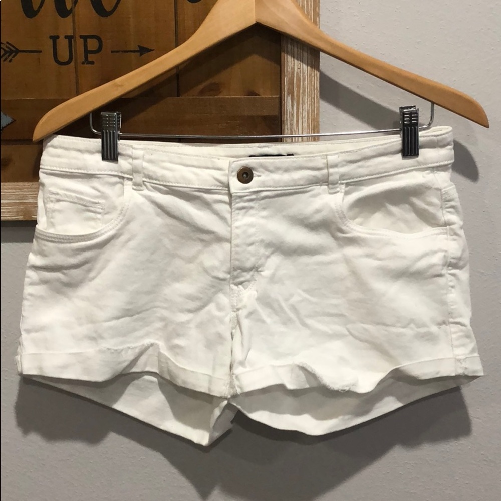 White Denim Shorts